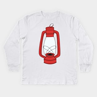 Camping Lantern Kids Long Sleeve T-Shirt